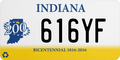 IN license plate 616YF