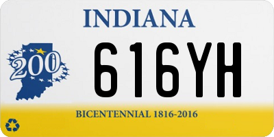 IN license plate 616YH