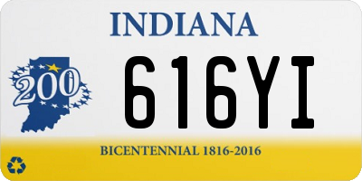 IN license plate 616YI