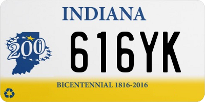 IN license plate 616YK