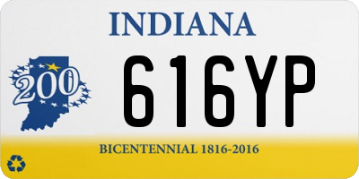 IN license plate 616YP