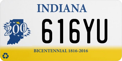 IN license plate 616YU