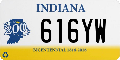 IN license plate 616YW