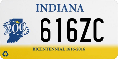 IN license plate 616ZC