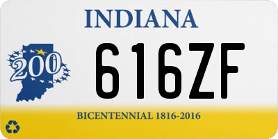 IN license plate 616ZF