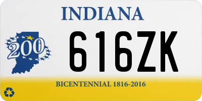 IN license plate 616ZK