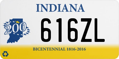 IN license plate 616ZL