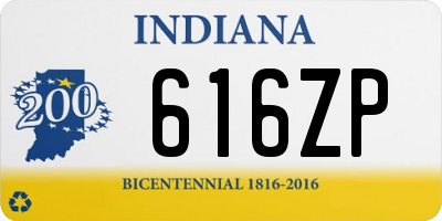 IN license plate 616ZP