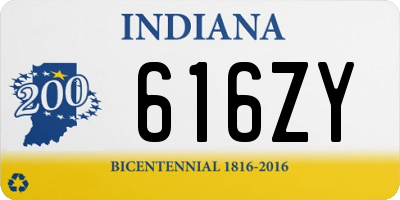 IN license plate 616ZY