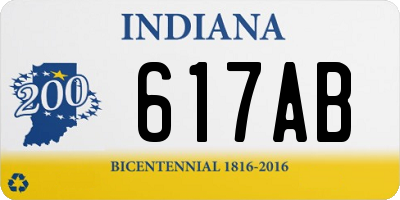 IN license plate 617AB