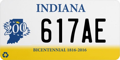IN license plate 617AE