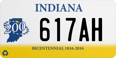 IN license plate 617AH