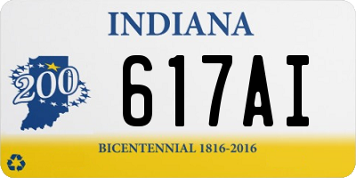 IN license plate 617AI