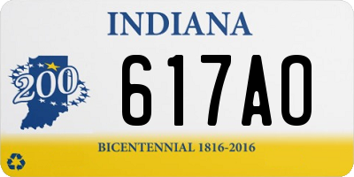 IN license plate 617AO