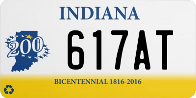 IN license plate 617AT