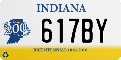 IN license plate 617BY