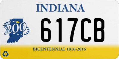 IN license plate 617CB