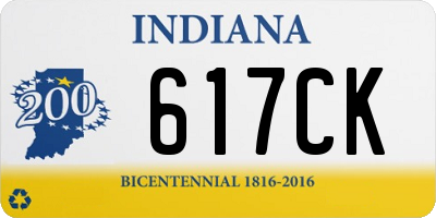 IN license plate 617CK