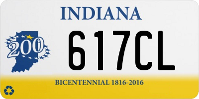 IN license plate 617CL