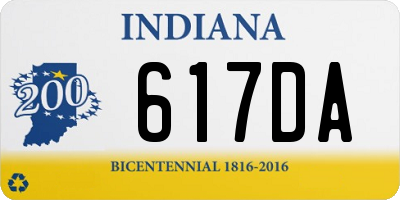 IN license plate 617DA