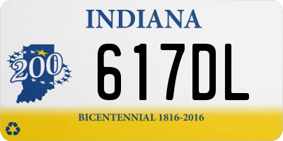 IN license plate 617DL