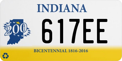 IN license plate 617EE