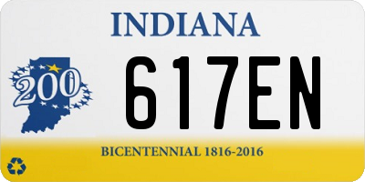 IN license plate 617EN