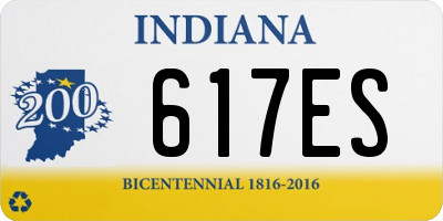 IN license plate 617ES