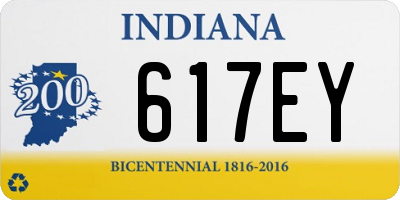 IN license plate 617EY