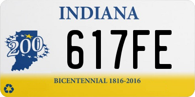 IN license plate 617FE