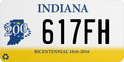 IN license plate 617FH