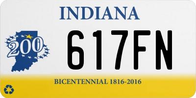 IN license plate 617FN