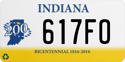 IN license plate 617FO