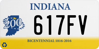 IN license plate 617FV