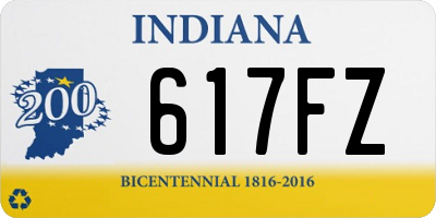 IN license plate 617FZ