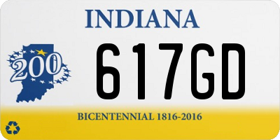 IN license plate 617GD