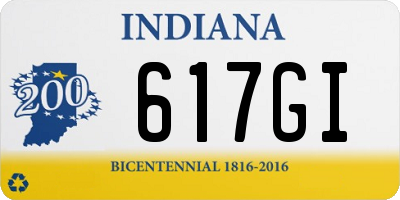 IN license plate 617GI