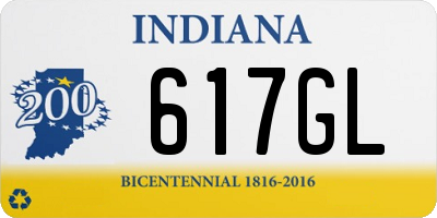 IN license plate 617GL