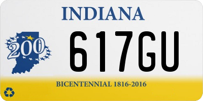 IN license plate 617GU