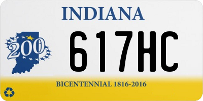 IN license plate 617HC