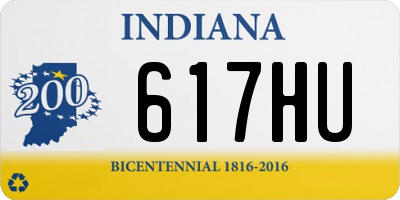 IN license plate 617HU