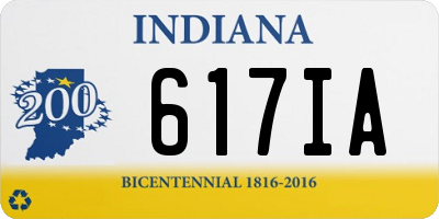 IN license plate 617IA