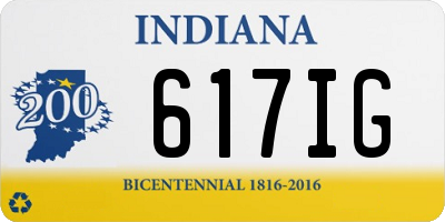 IN license plate 617IG