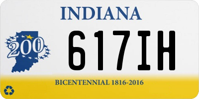 IN license plate 617IH