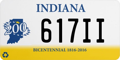 IN license plate 617II