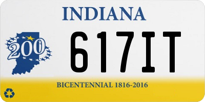 IN license plate 617IT