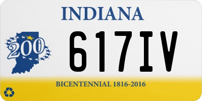 IN license plate 617IV