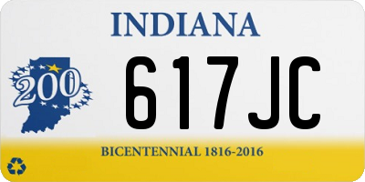 IN license plate 617JC