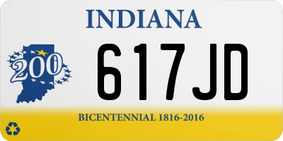 IN license plate 617JD