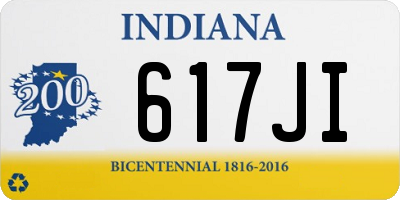 IN license plate 617JI